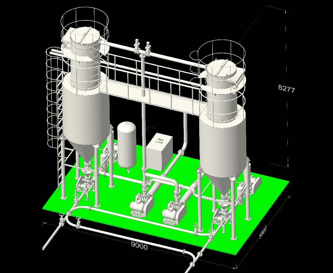 氣力輸送3D立體方案設(shè)計(jì)